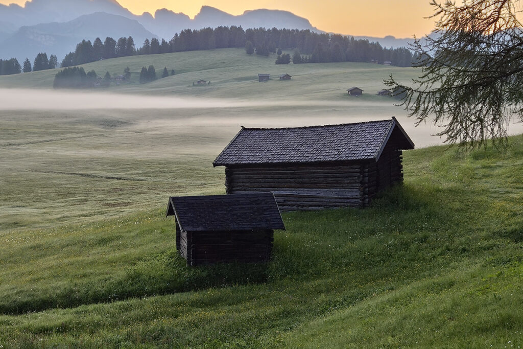 Morgens auf der Seiser Alm