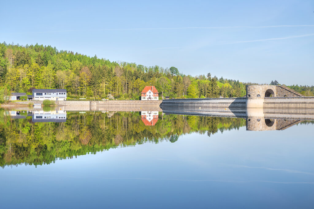 Talsperre Klingenberg Spiegelung